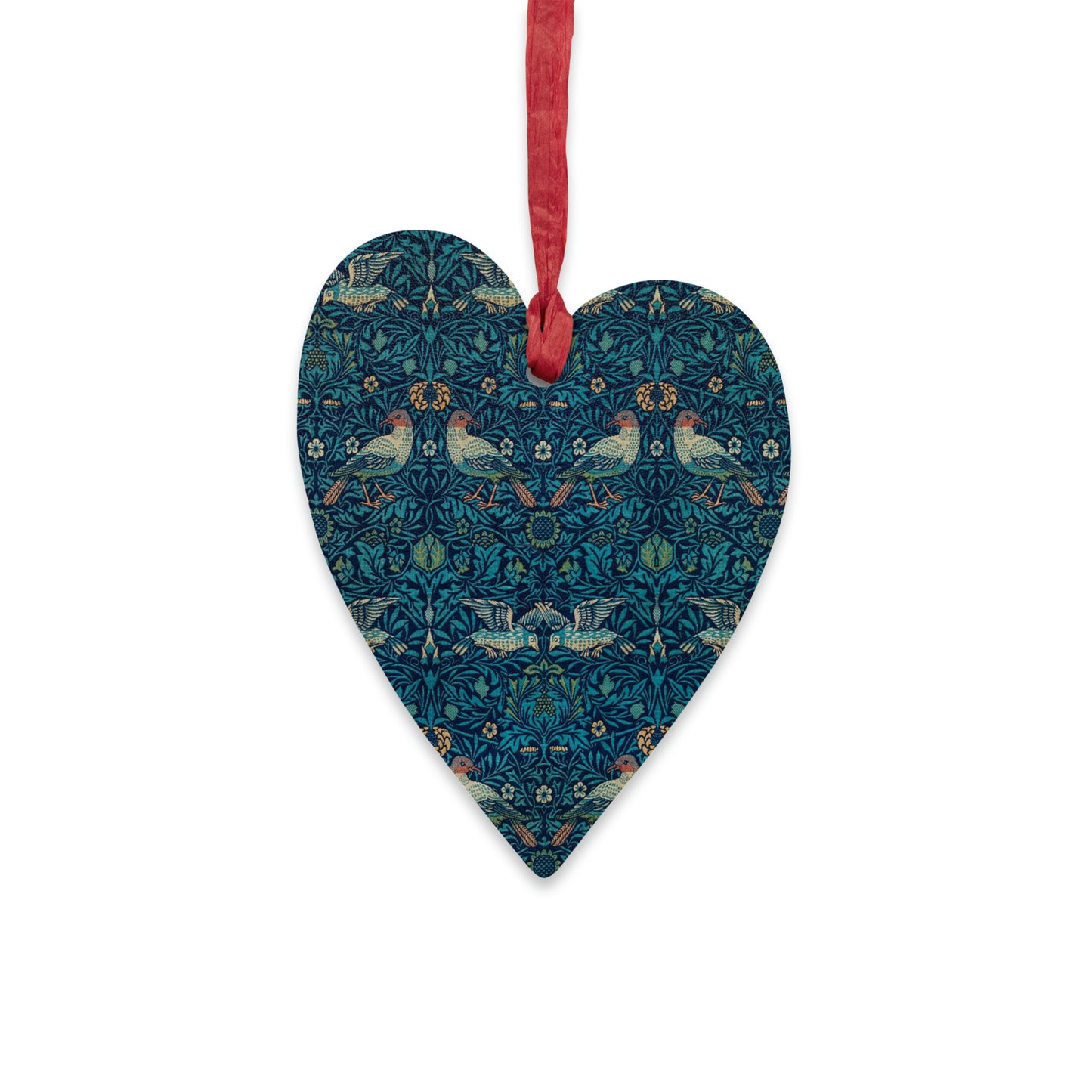 Wooden Christmas Ornaments inspired by William Morris -