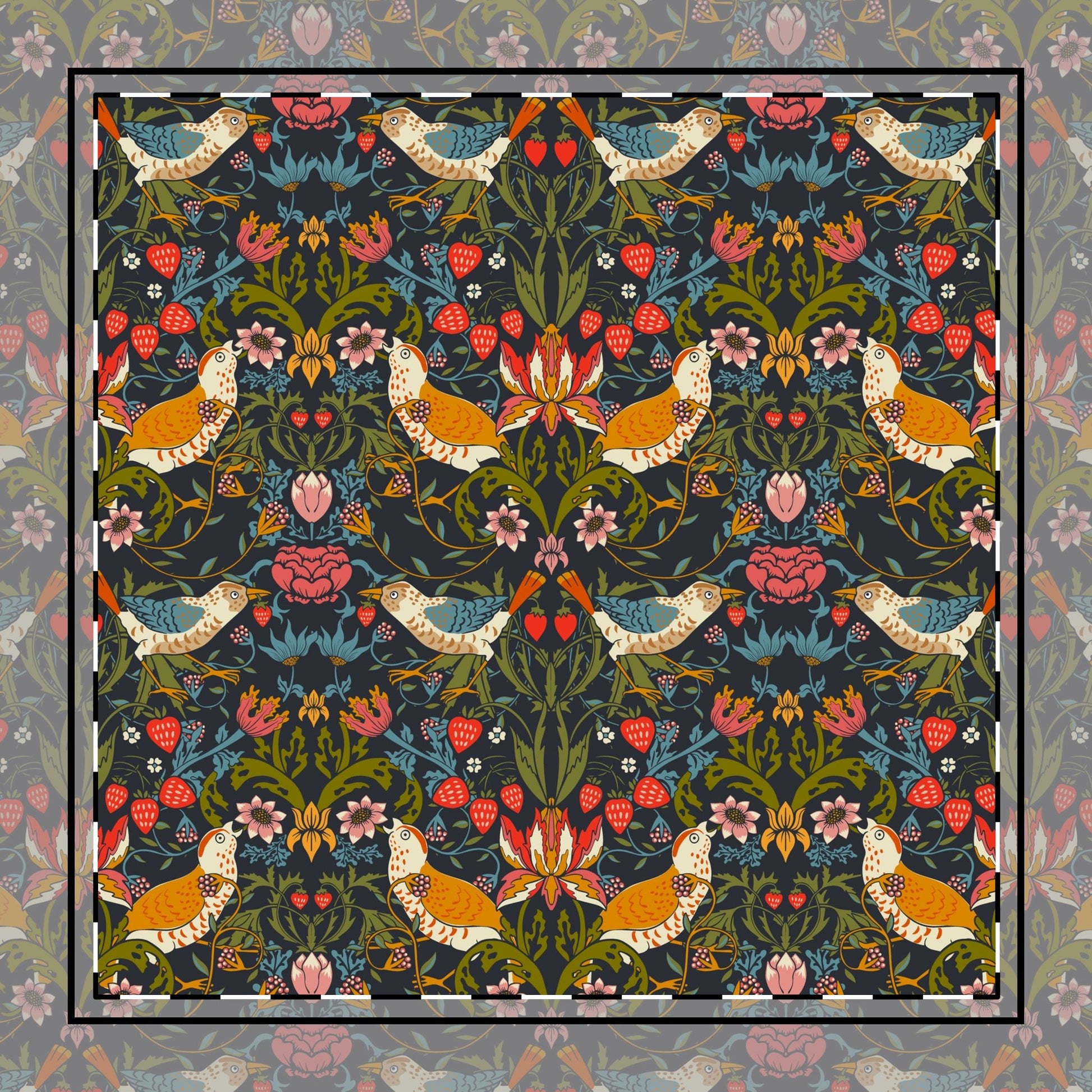 cotton-twill-napkin-by-william-morris-strawberry-thief-ebony-1