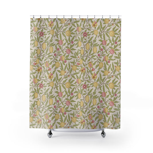 Shower Curtain inspired by William Morris - Four Fruits Collection (Sand)
