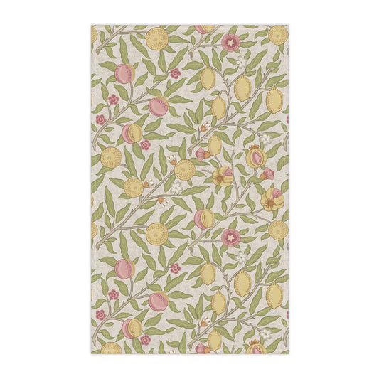 Kitchen Tea Towel inspired by William Morris - Four Fruits Collection (Sand)