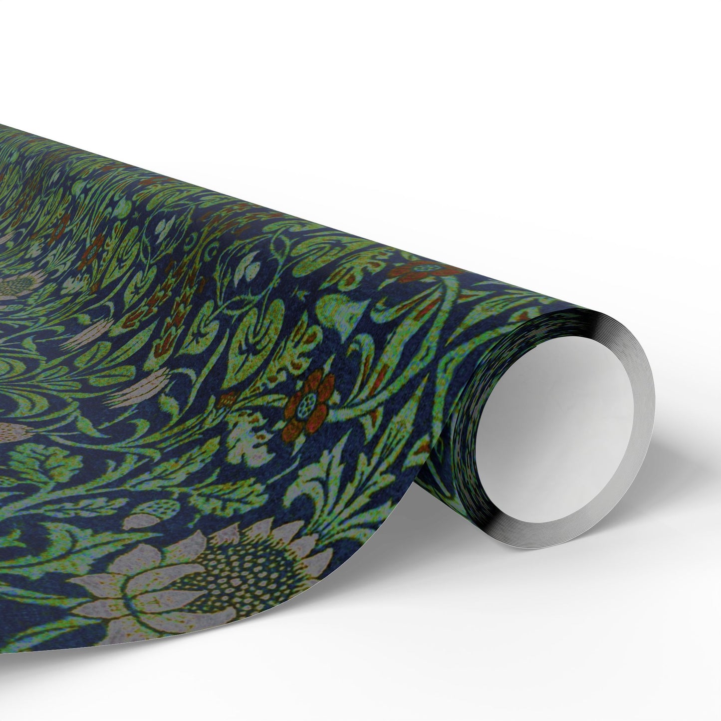 Gift Wrapping Paper inspired by William Morris - Violet & Columbine Collection (Green)