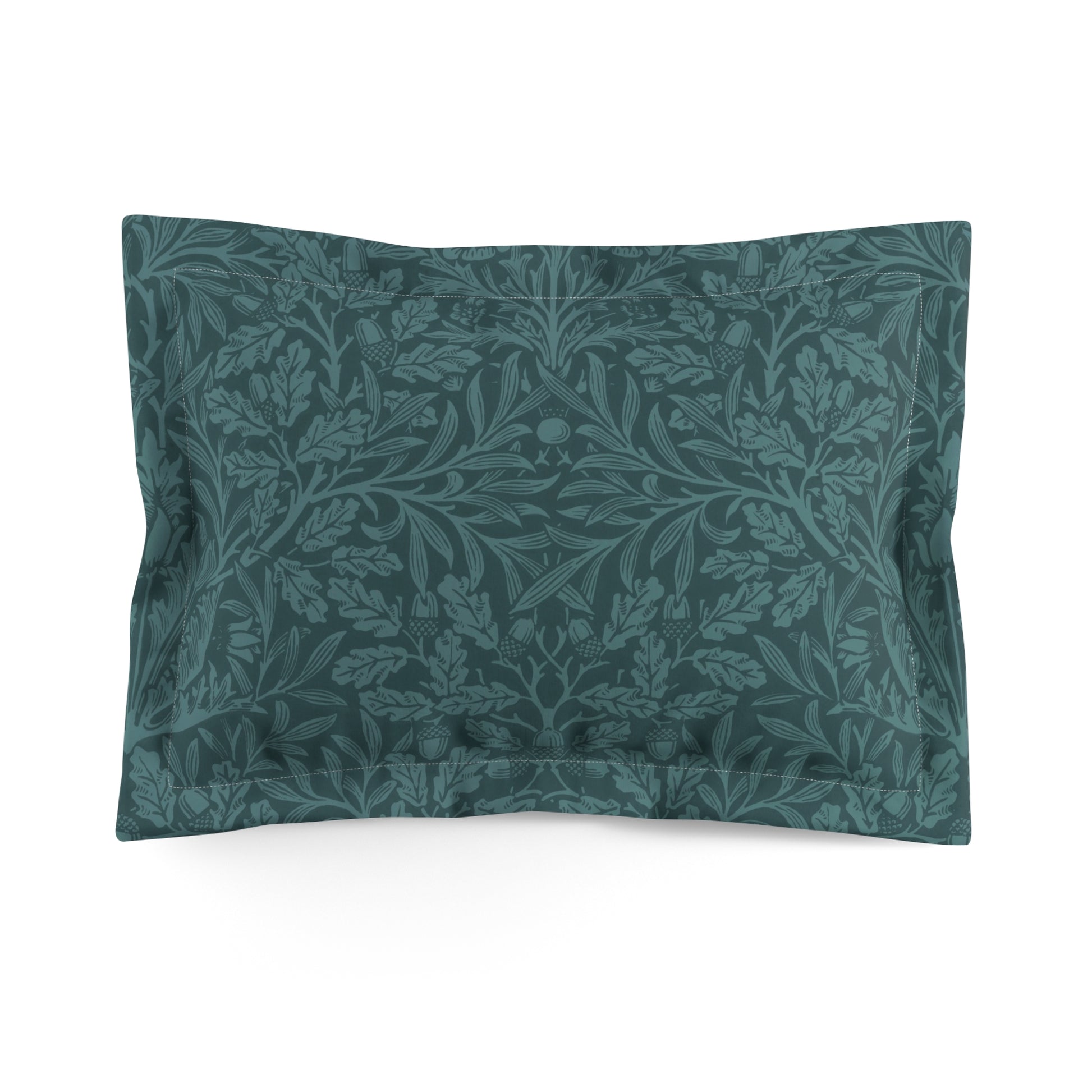william-morris-co-microfibre-pillow-sham-acorn-and-oak-leaves-collection-teal-2