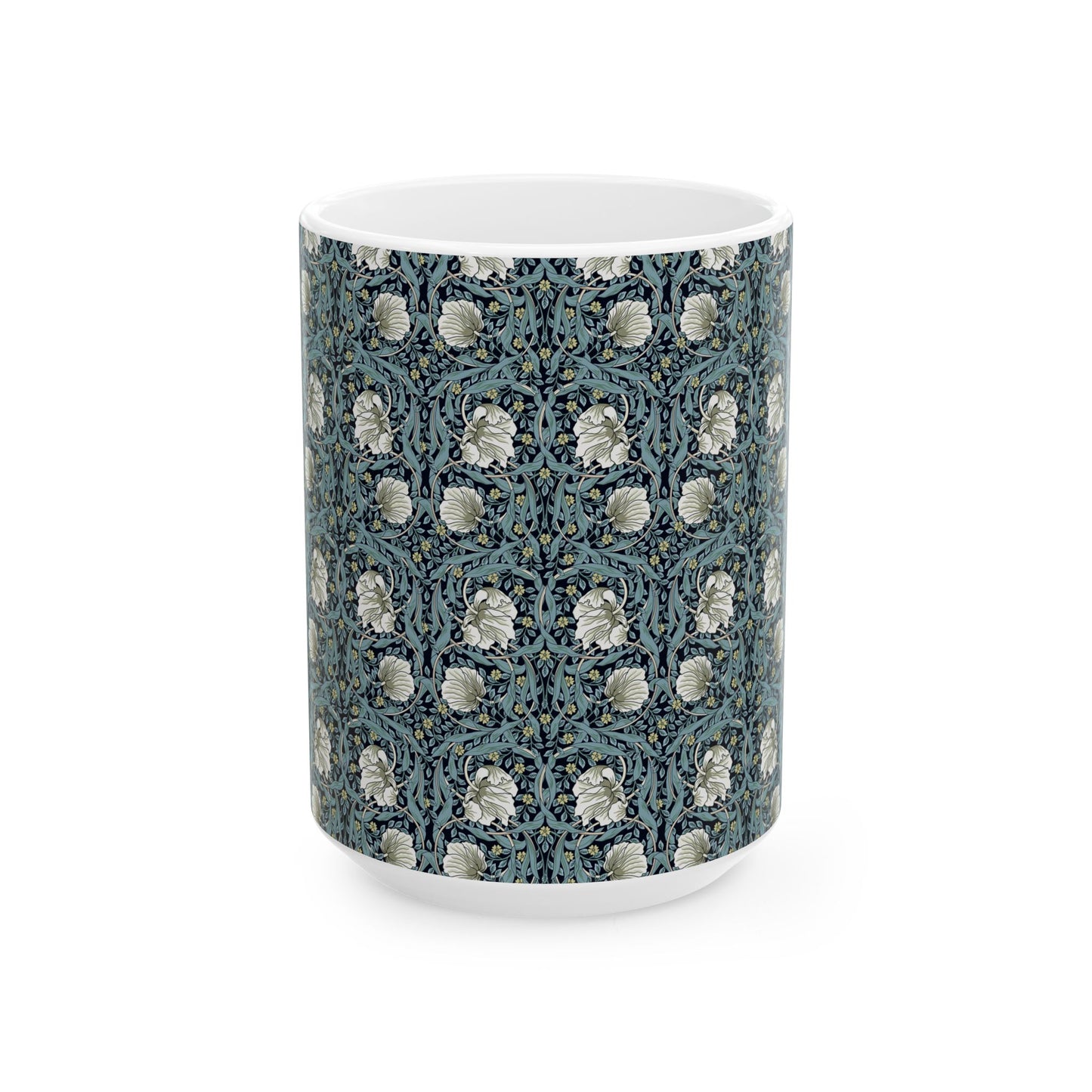 Ceramic Mug inspired by William Morris - Pimpernel Collection (Slate)