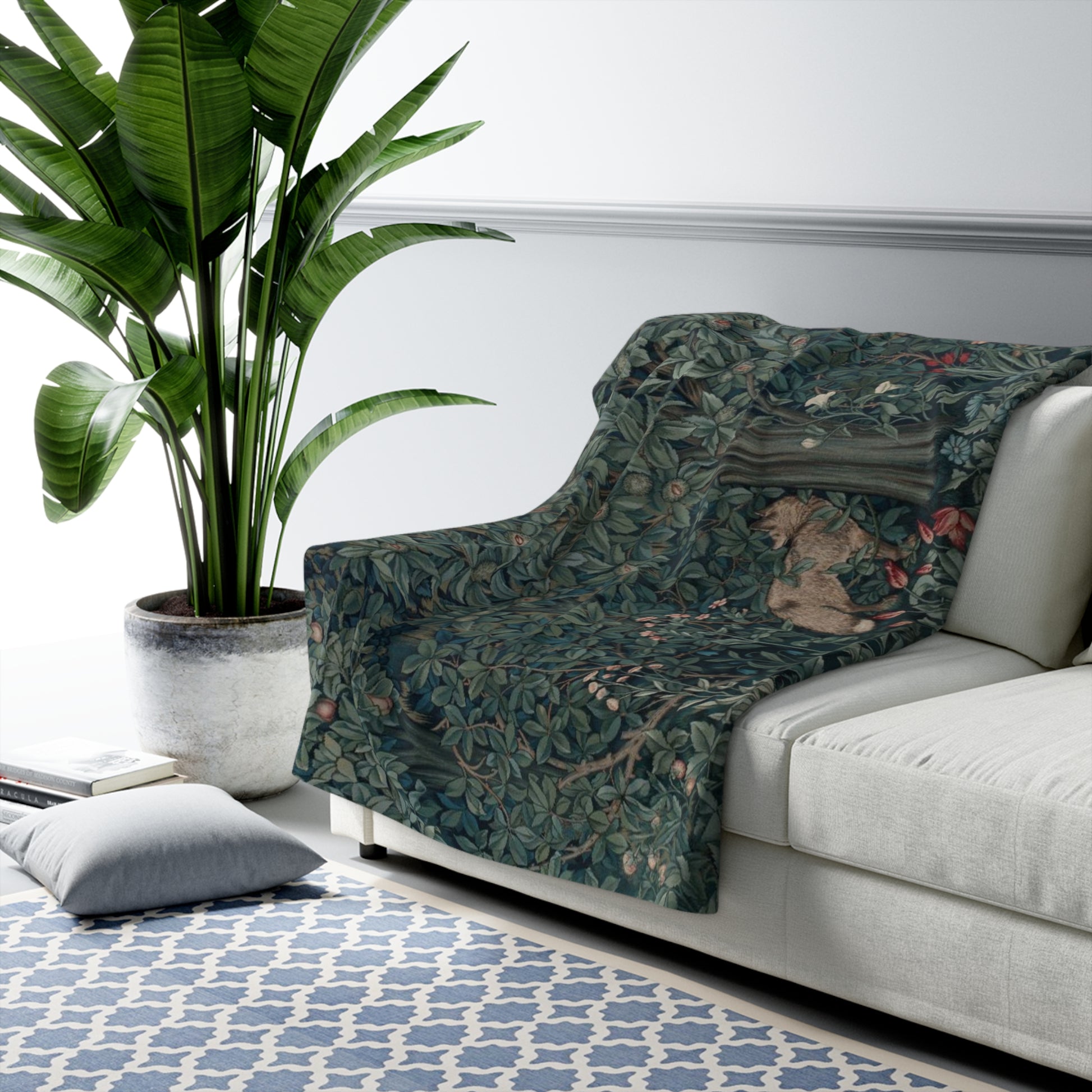 william-morris-co-sherpa-fleece-blanket-greenery-collection-fox-8
