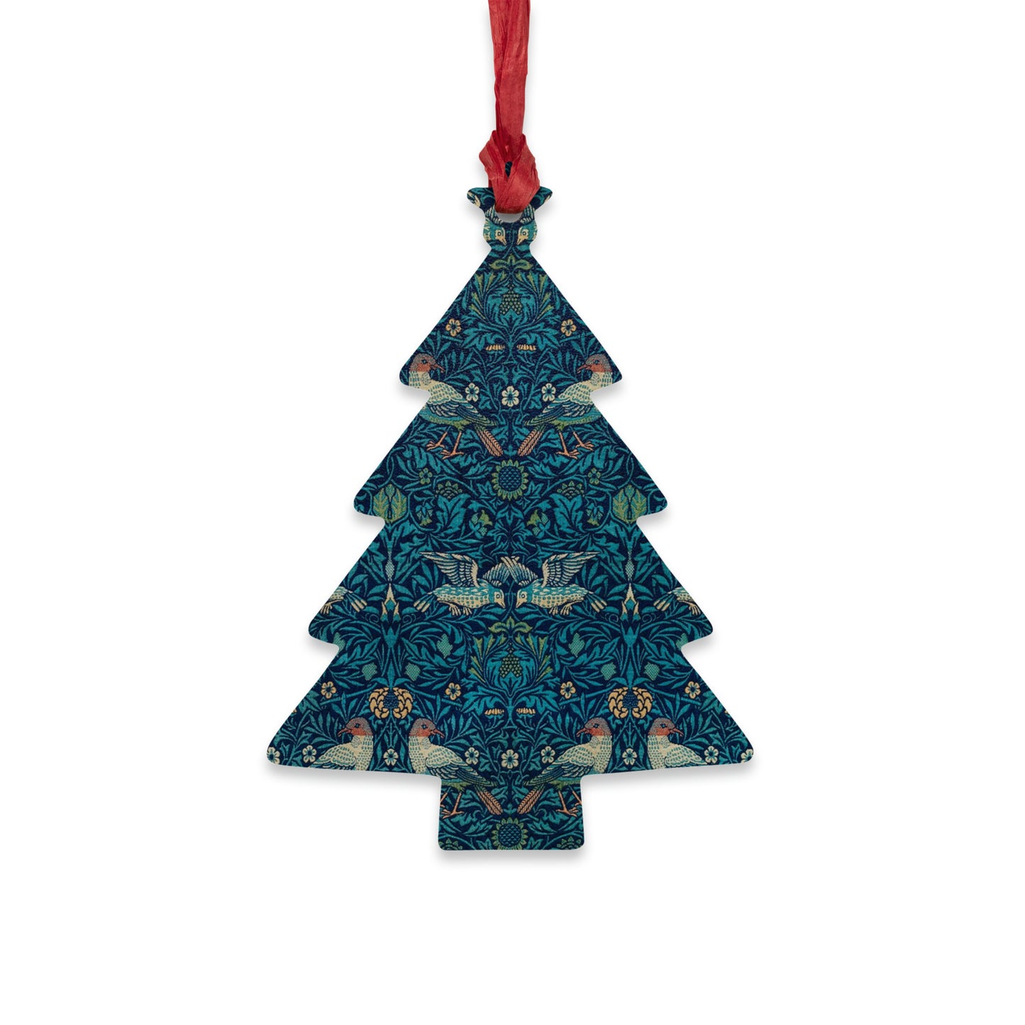 Wooden Christmas Ornaments inspired by William Morris -