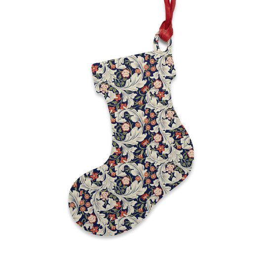 Wooden Christmas Ornaments inspired by William Morris - Leicester Collection (Royal)