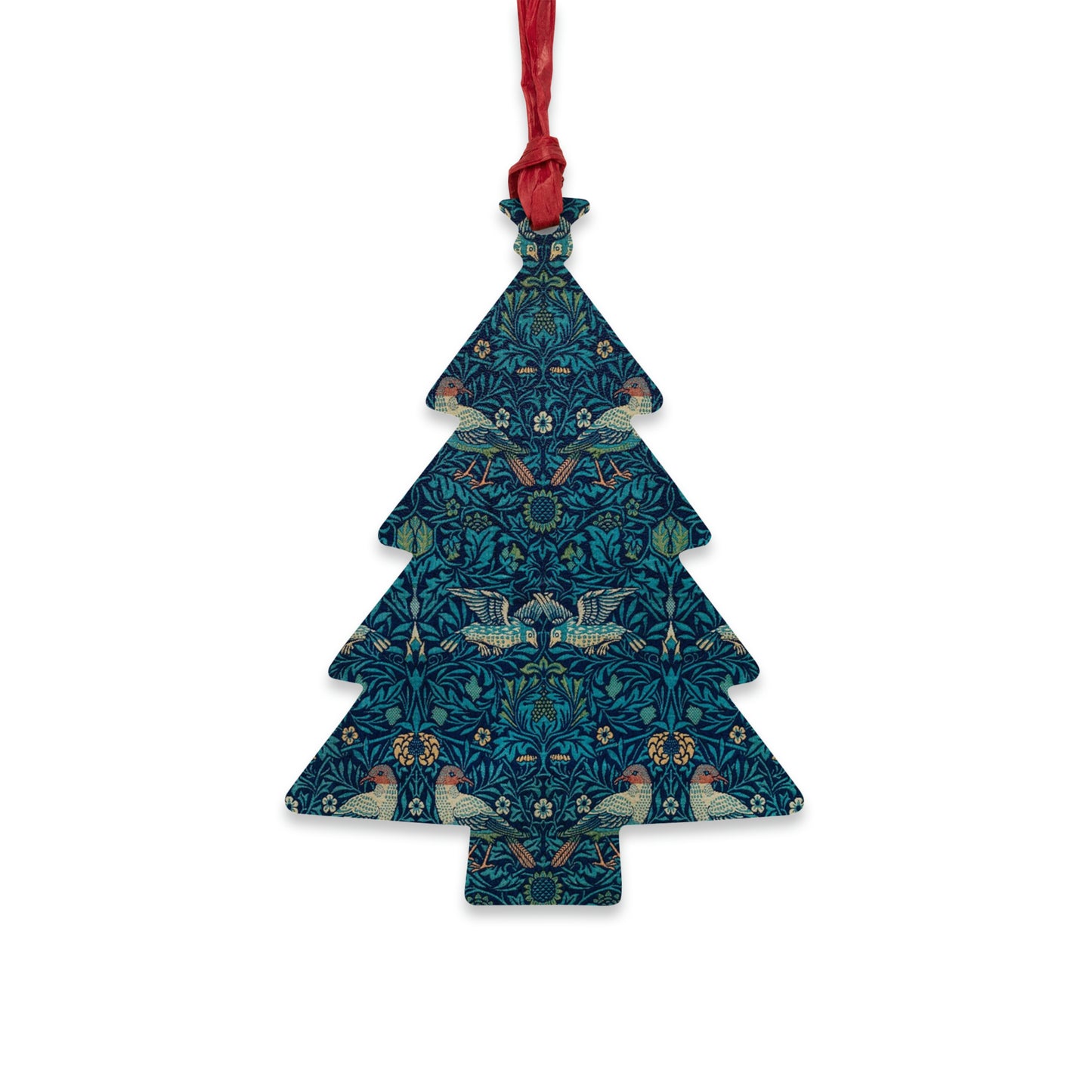 Wooden Christmas Ornaments inspired by William Morris -
