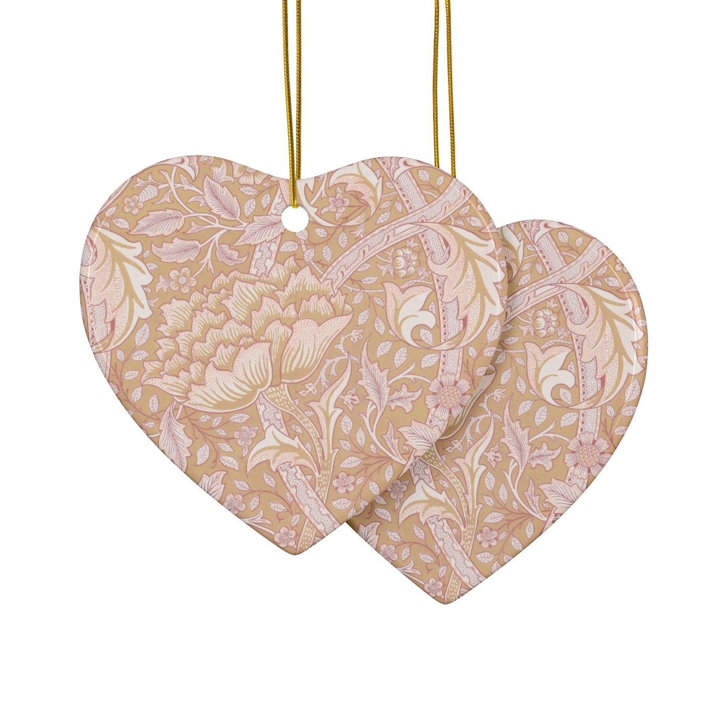 Ceramic Christmas Ornaments inspired by William Morris - Windrush Collection (Path) - Double Sided Print: 1pc, 3pcs, 5pcs, 10pcs