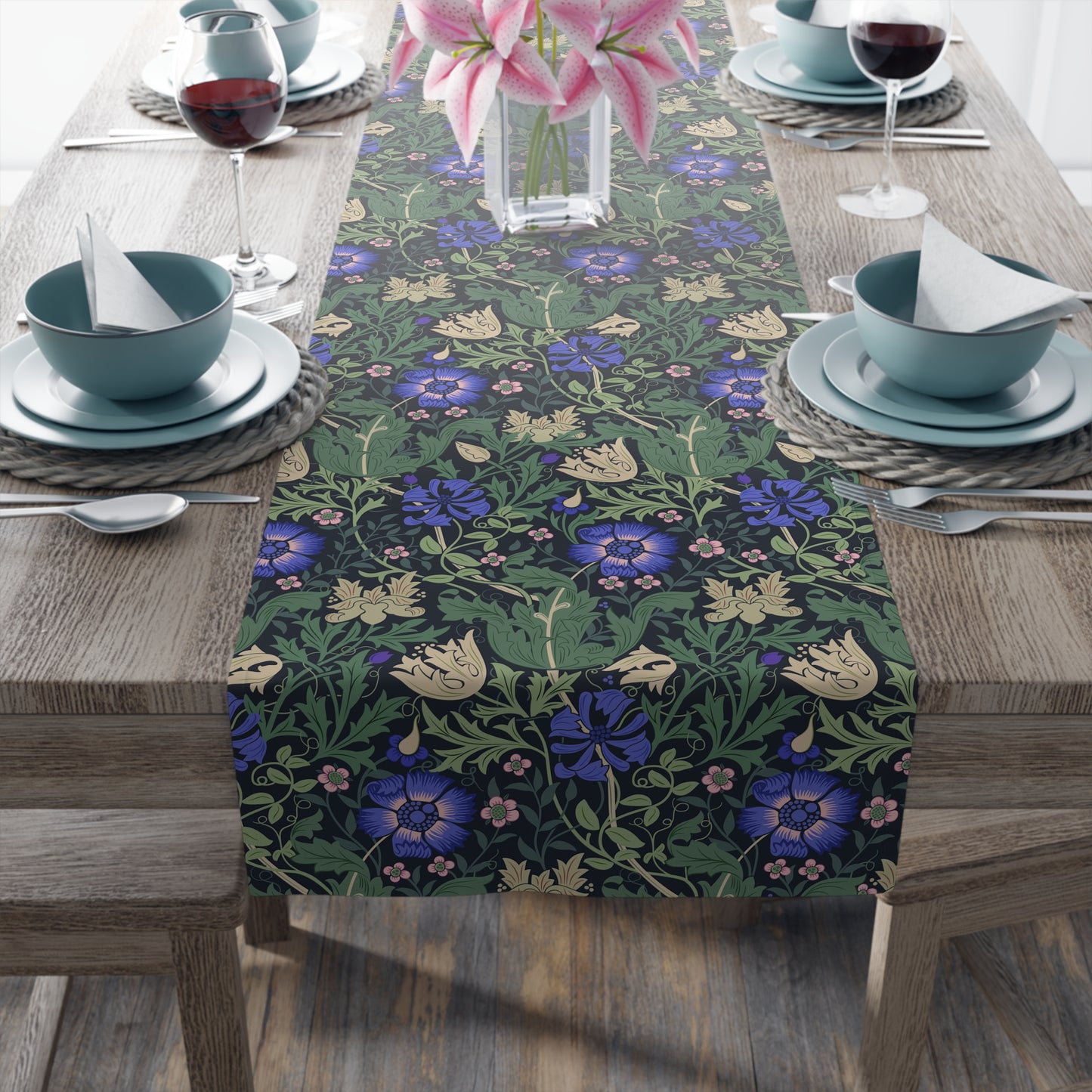 Table Runner inspired by William Morris - Compton Collection (Bluebell Cottage)