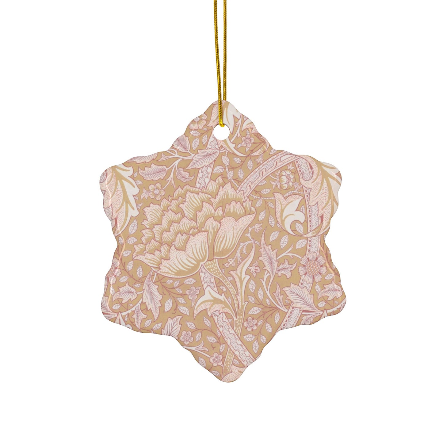 Ceramic Christmas Ornaments inspired by William Morris - Windrush Collection (Path) - Double Sided Print: 1pc, 3pcs, 5pcs, 10pcs