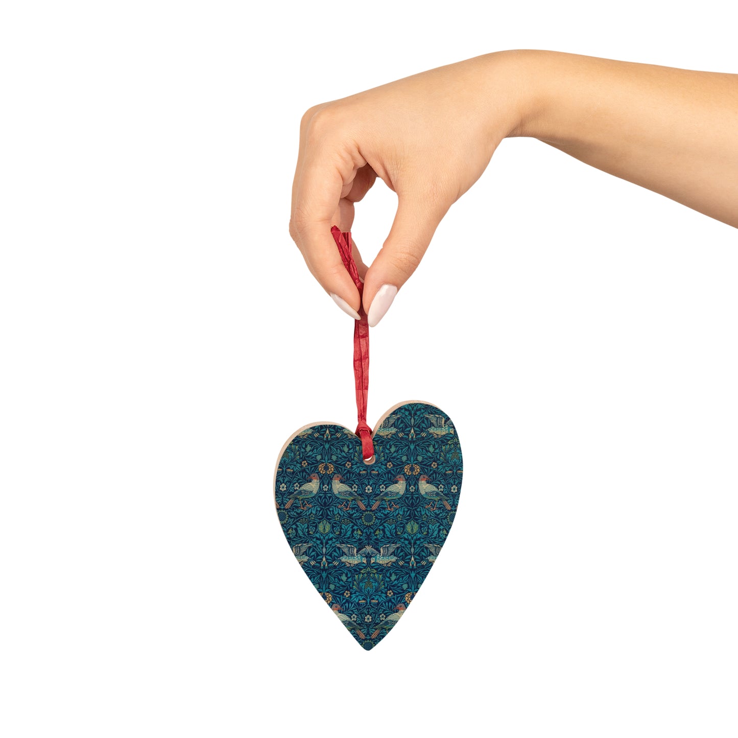 Wooden Christmas Ornaments inspired by William Morris -