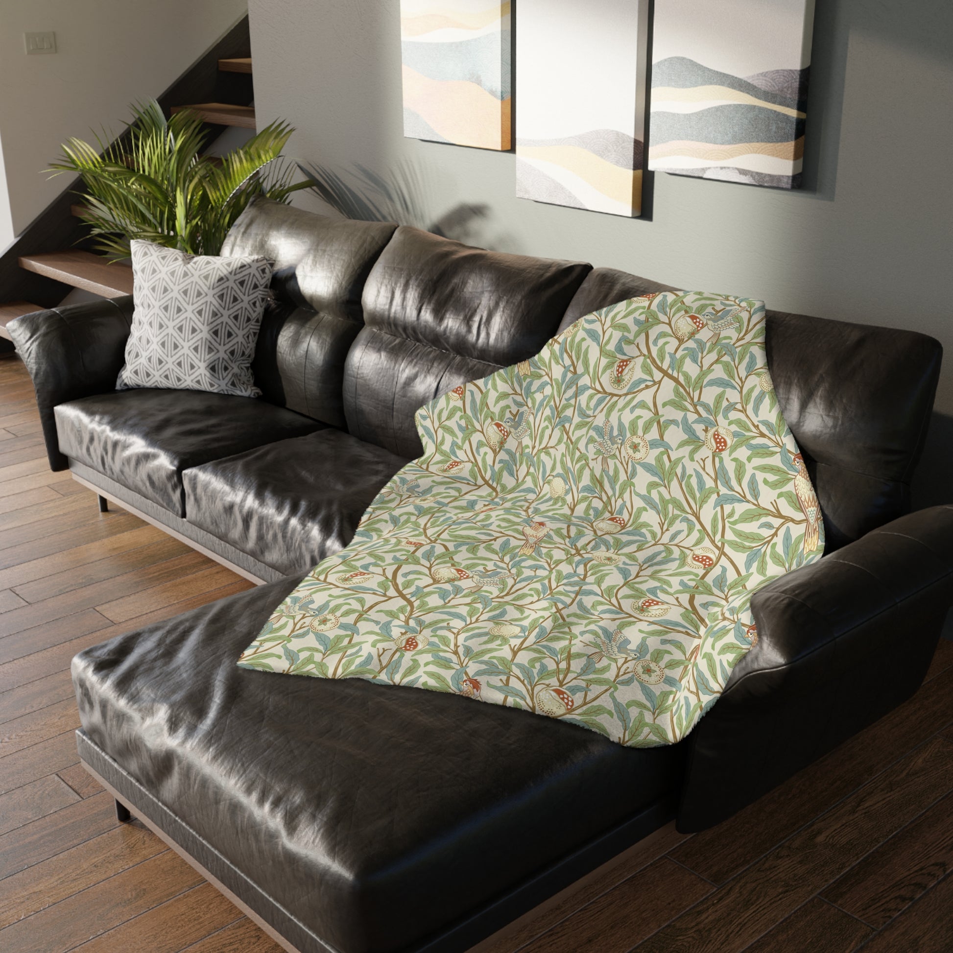 william-morris-co-luxury-velveteen-minky-blanket-two-sided-print-bird-and-pomegranate-collection-rosella-parchment-17