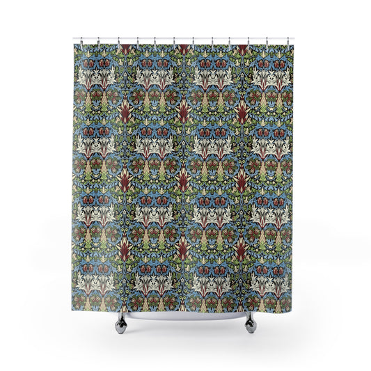 Shower Curtain inspired by William Morris - Snakeshead Collection