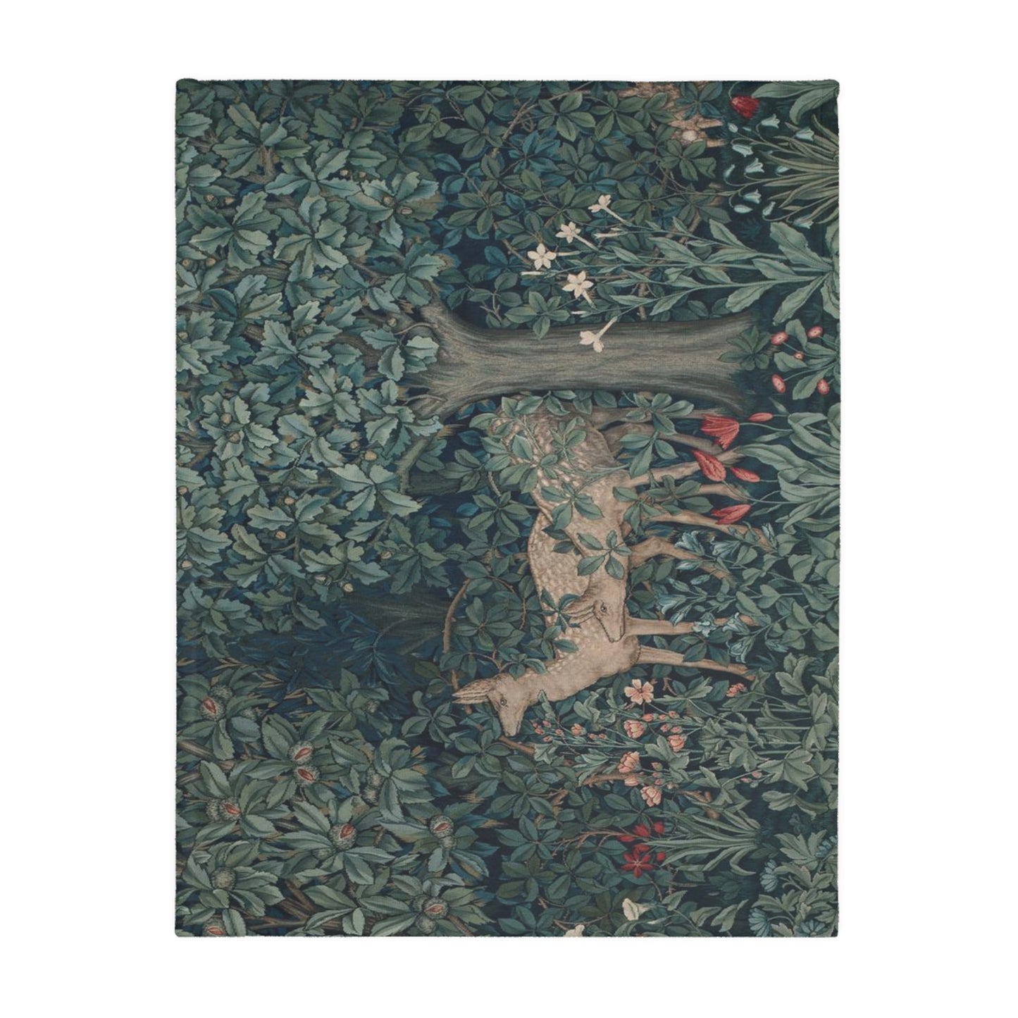 William Morris & Co Luxury Velveteen Minky Blanket (Two-sided print) - Greenery Collection - Dear