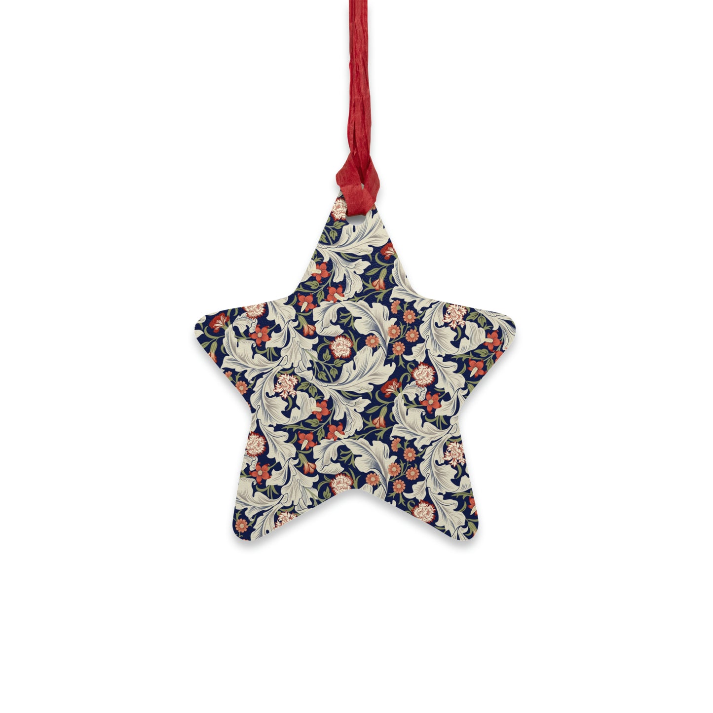 Wooden Christmas Ornaments inspired by William Morris - Leicester Collection (Royal)