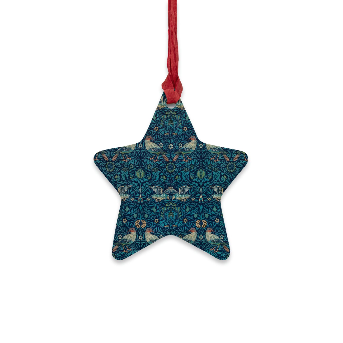 Wooden Christmas Ornaments inspired by William Morris -