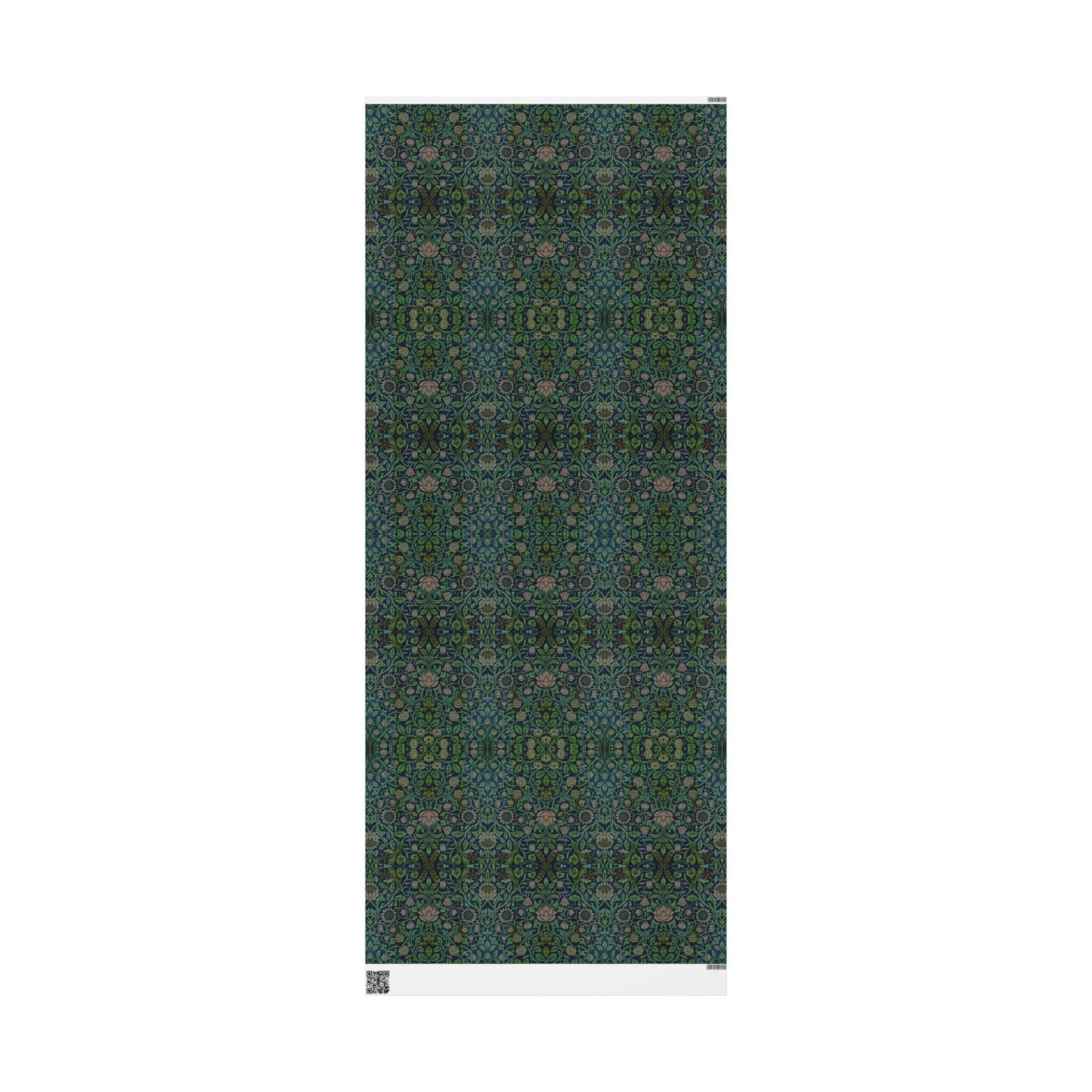Gift Wrapping Paper inspired by William Morris - Violet & Columbine Collection (Green)