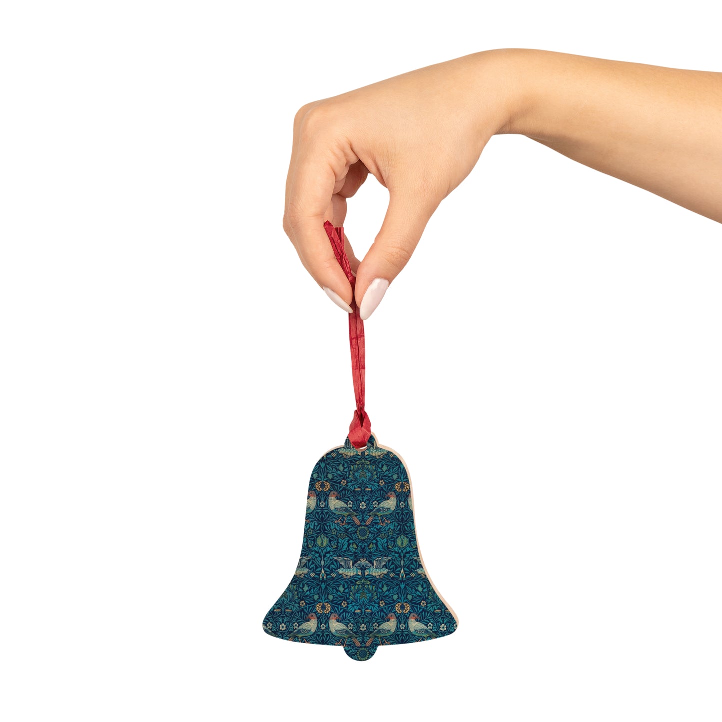 Wooden Christmas Ornaments inspired by William Morris -