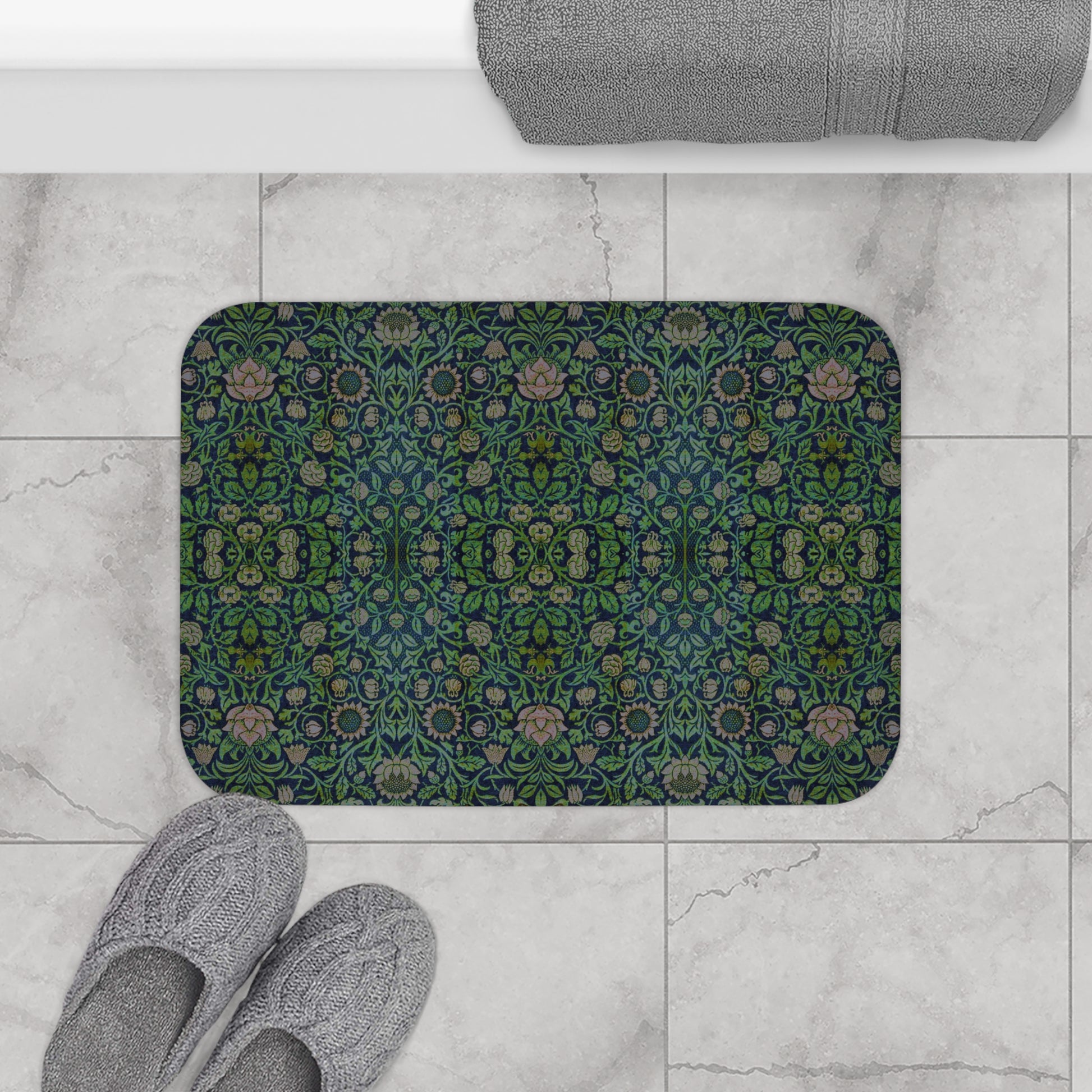 bath-mat-william-morris-violet-columbine-collection-green-6