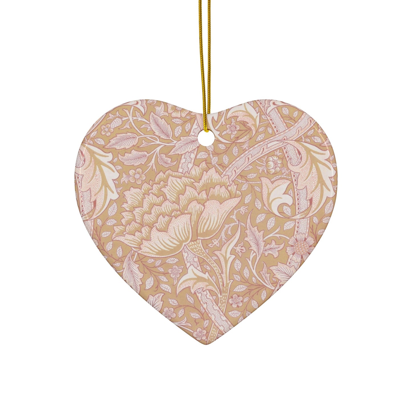 Ceramic Christmas Ornaments inspired by William Morris - Windrush Collection (Path) - Double Sided Print: 1pc, 3pcs, 5pcs, 10pcs