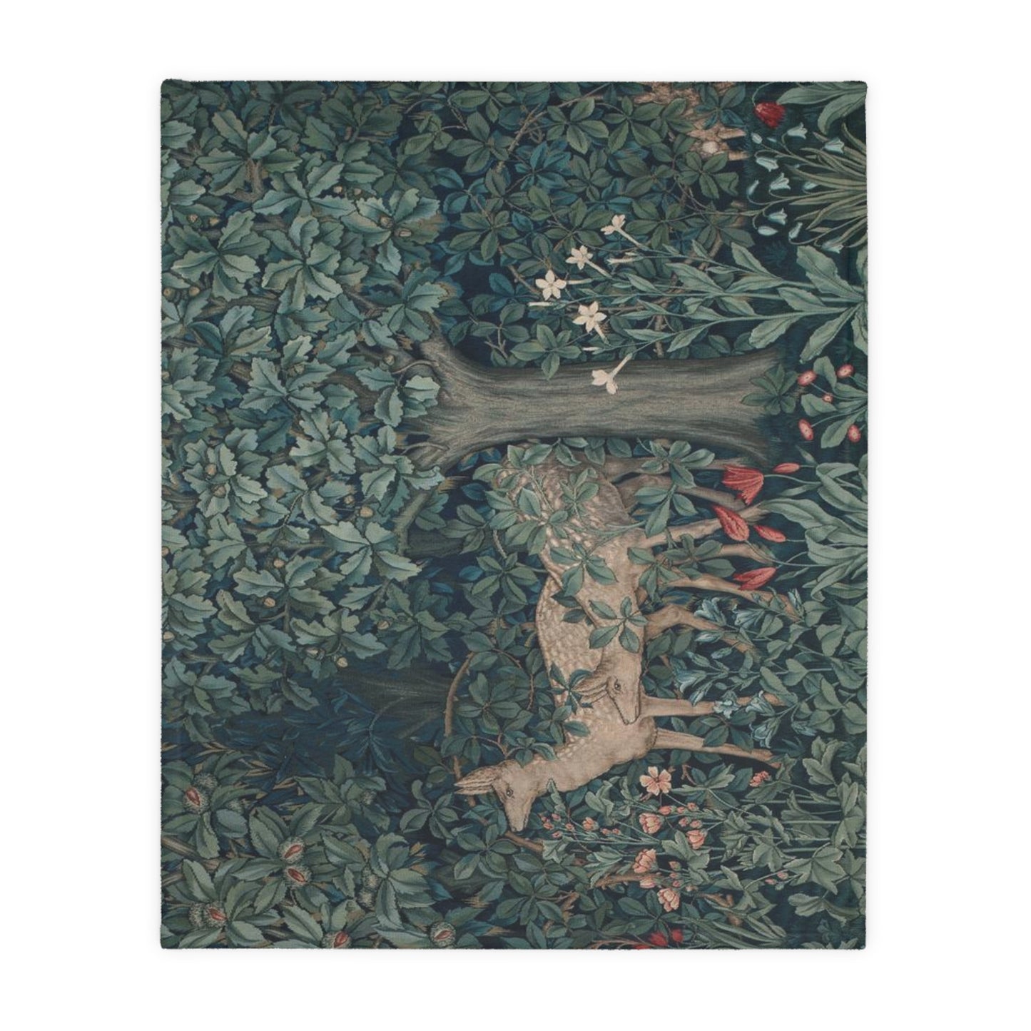 William Morris & Co Luxury Velveteen Minky Blanket (Two-sided print) - Greenery Collection - Dear