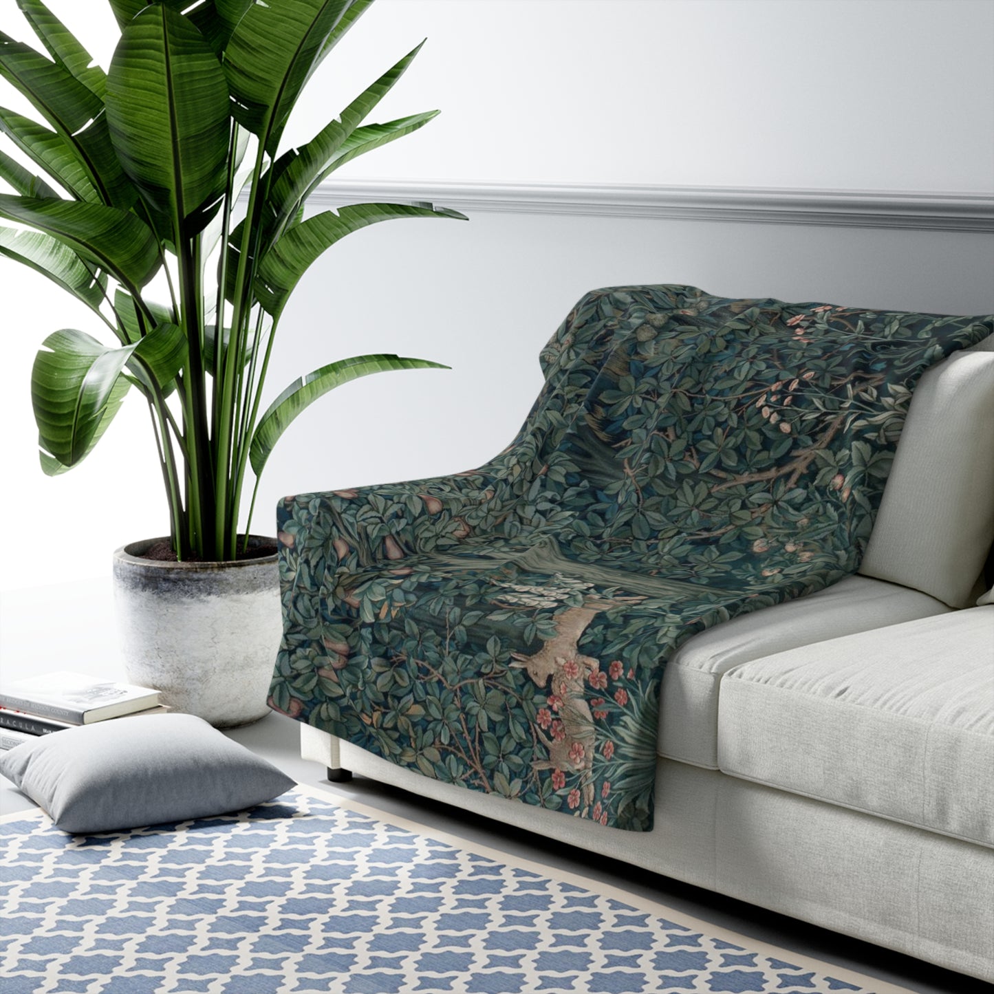 william-morris-co-sherpa-fleece-blanket-greenery-collection-rabbit-and-fox-9