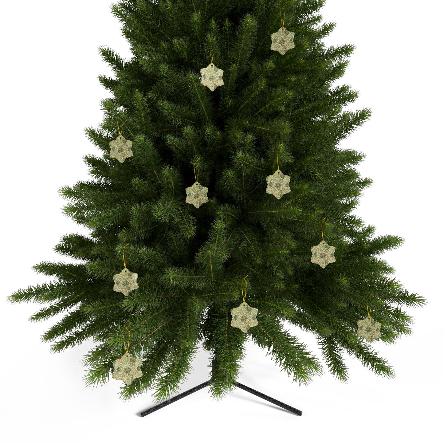 Ceramic Christmas Ornaments inspired by William Morris - Grafton Collection - Double Sided Print: 1pc, 3pcs, 5pcs, 10pcs