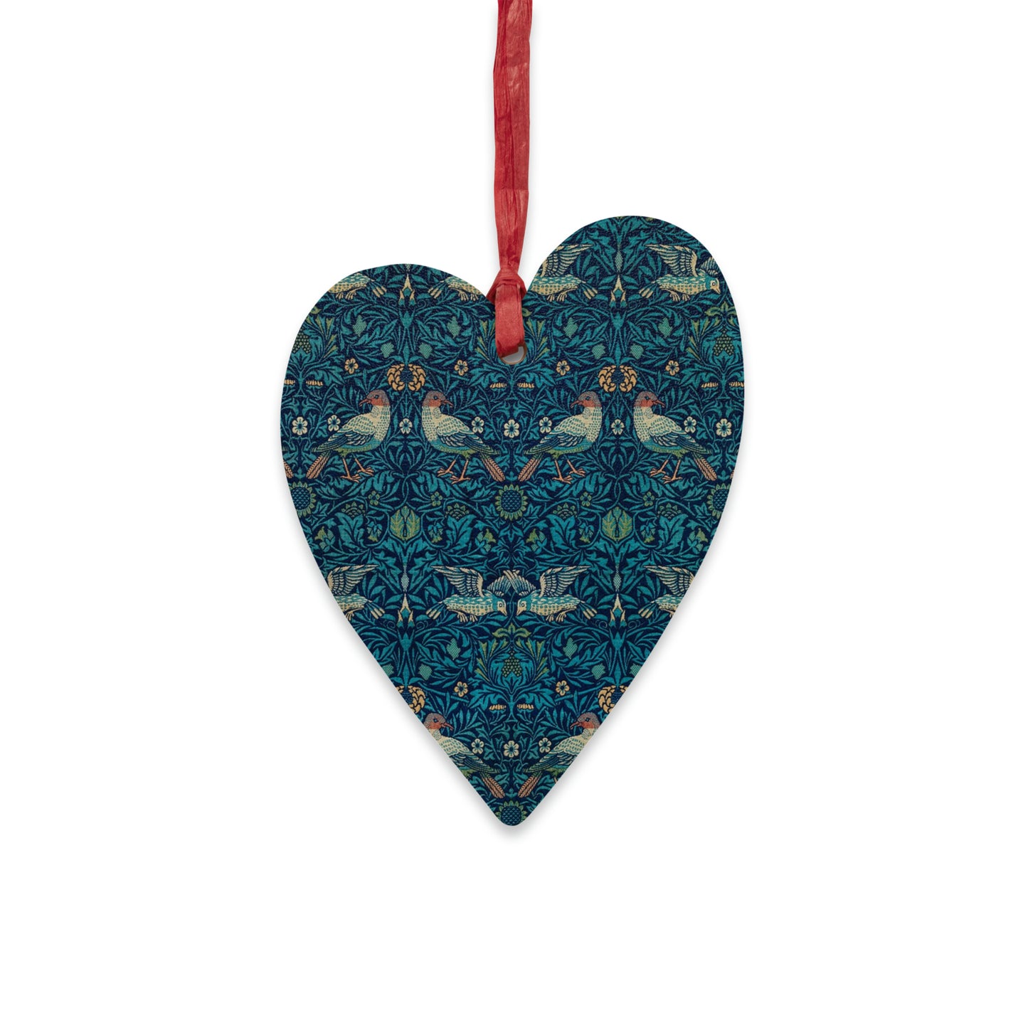 Wooden Christmas Ornaments inspired by William Morris -