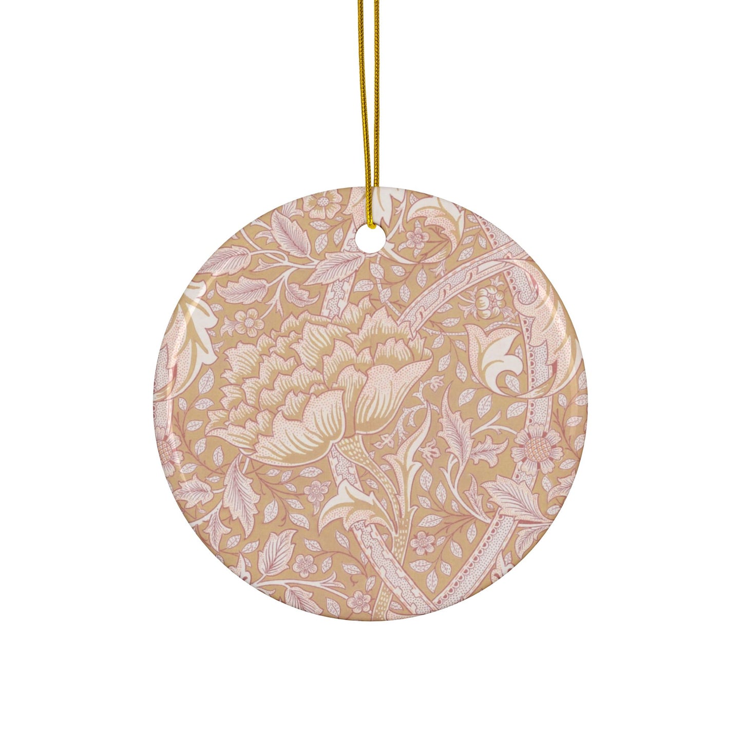 Ceramic Christmas Ornaments inspired by William Morris - Windrush Collection (Path) - Double Sided Print: 1pc, 3pcs, 5pcs, 10pcs