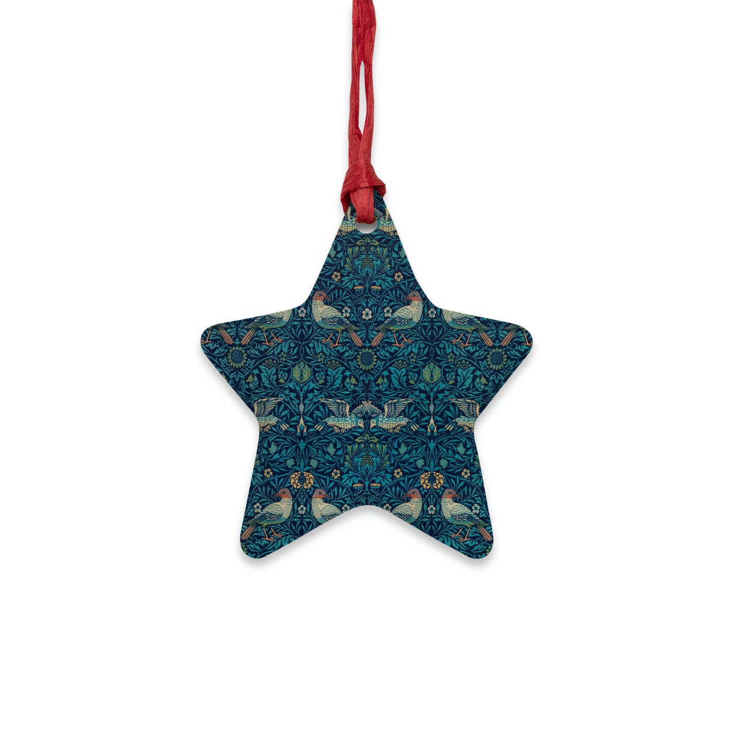 Wooden Christmas Ornaments inspired by William Morris -