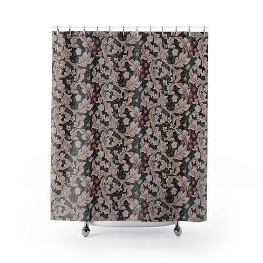 Shower Curtain inspired by William Morris - Leicester Collection (Mocha)