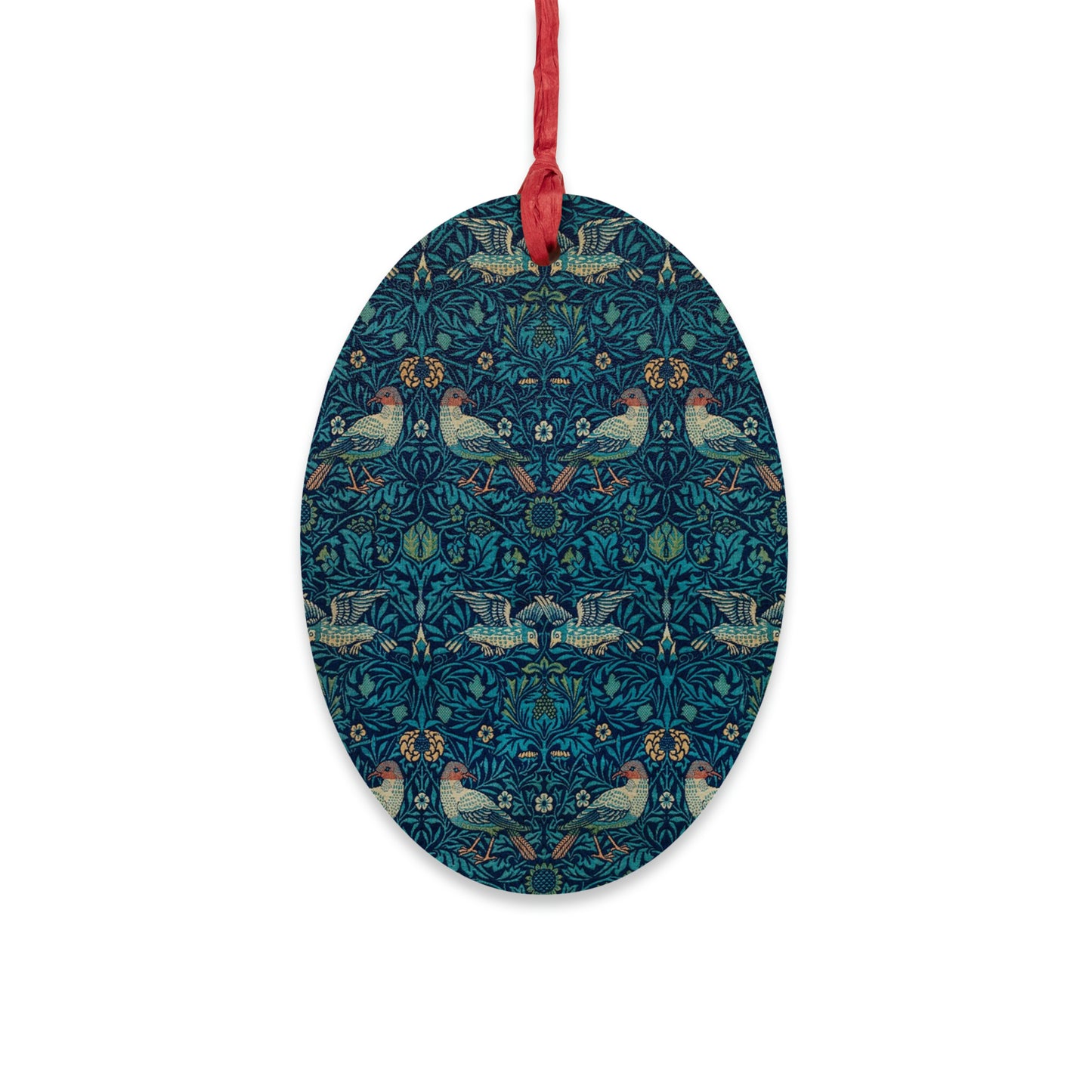 Wooden Christmas Ornaments inspired by William Morris -