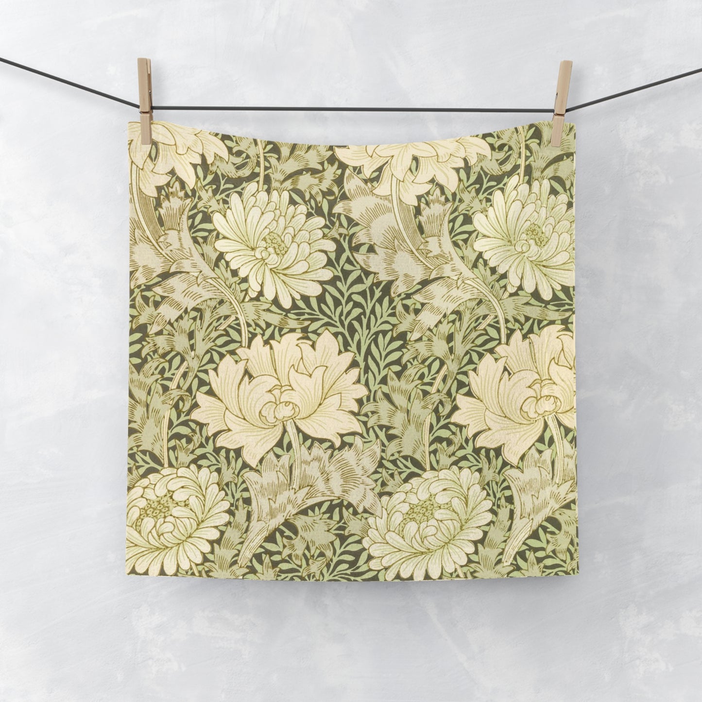 Washcloth inspired by William Morris - Chrysanthemum Collection