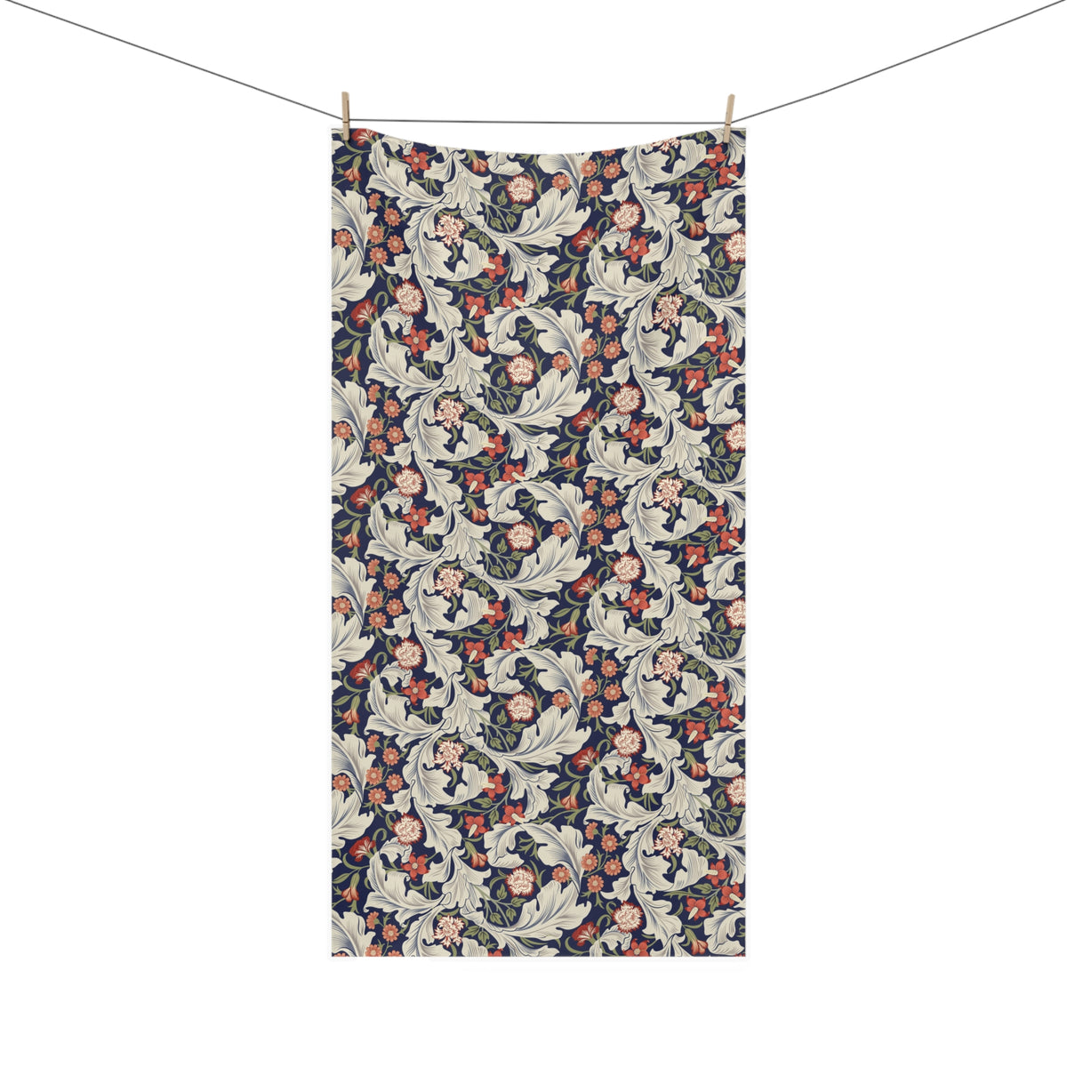Bath Towel inspired by William Morris - Leicester Collection (Royal)