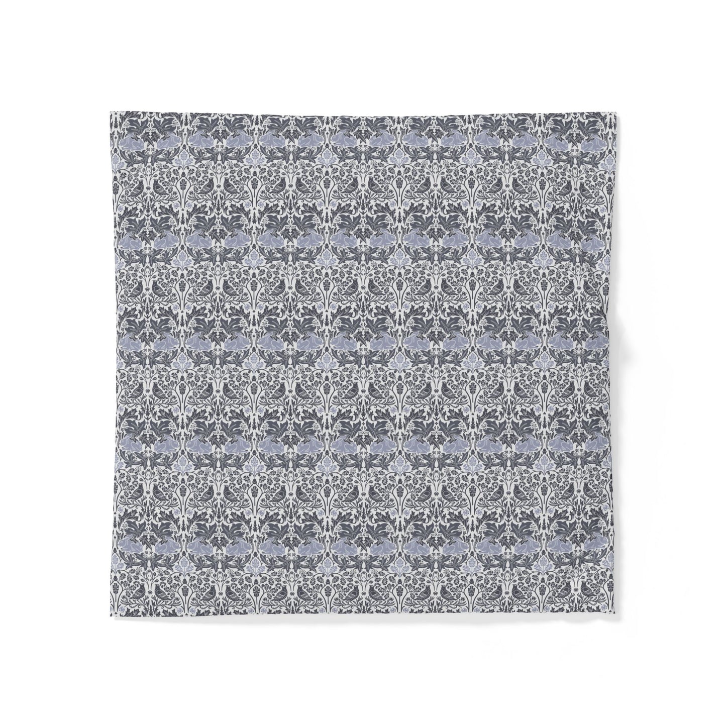 Patterned cotton fabric duvet cover on a white background