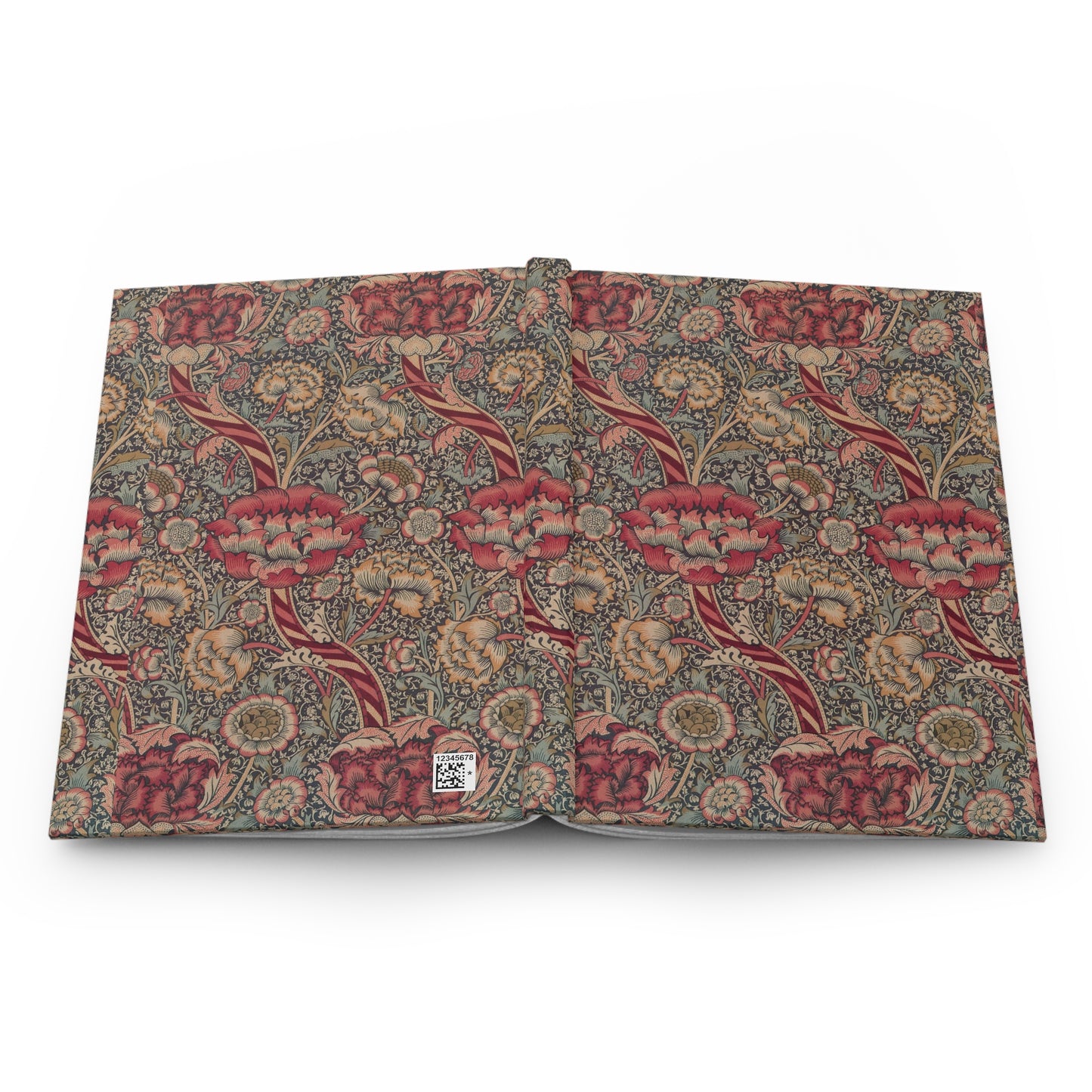 Floral patterned fabric on a white background