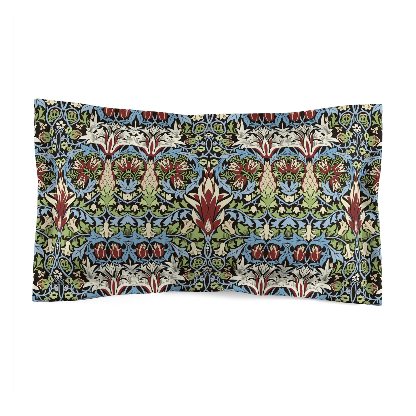 Decorative fabric with intricate floral pattern on a white background from William Morris