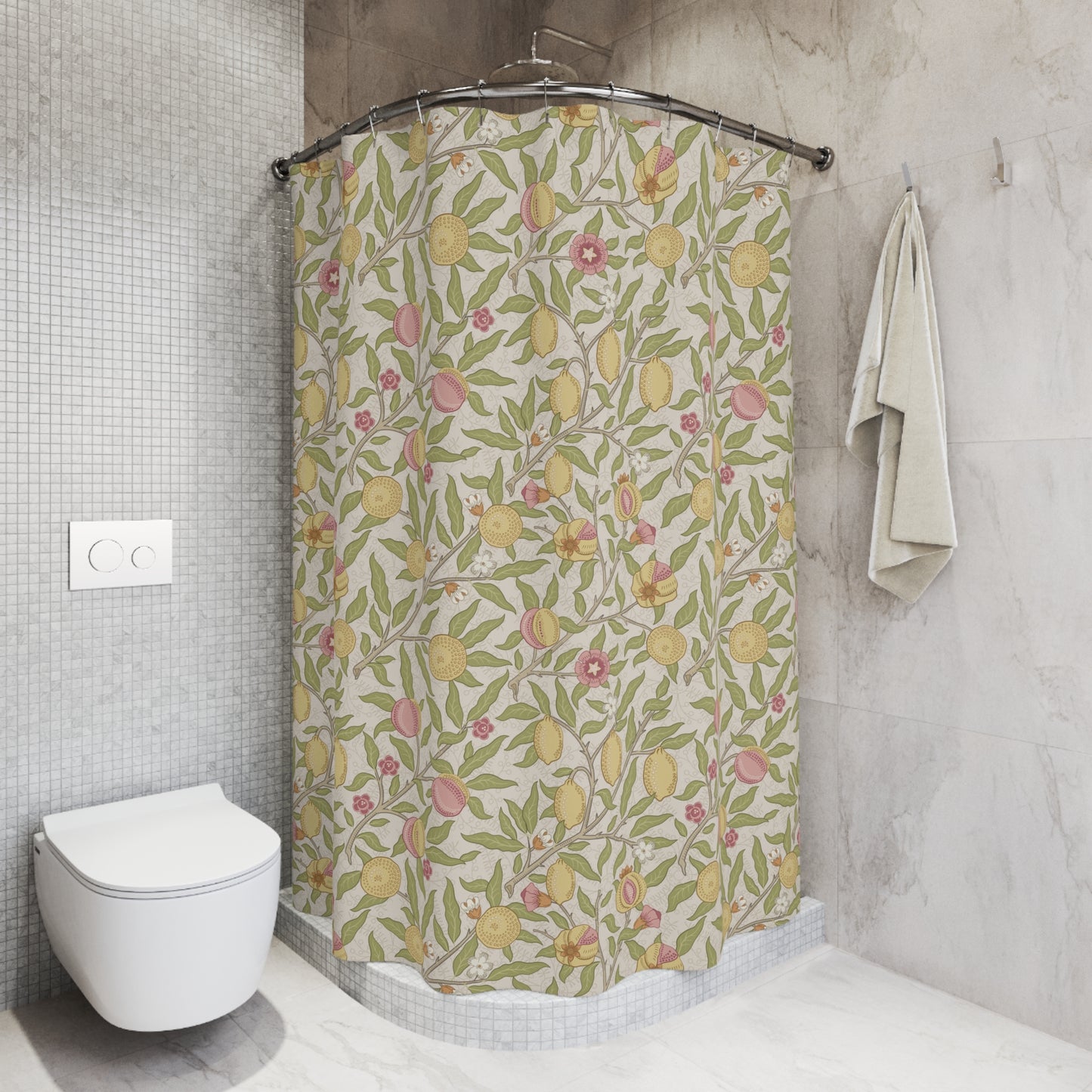 Shower Curtain inspired by William Morris - Four Fruits Collection (Sand)