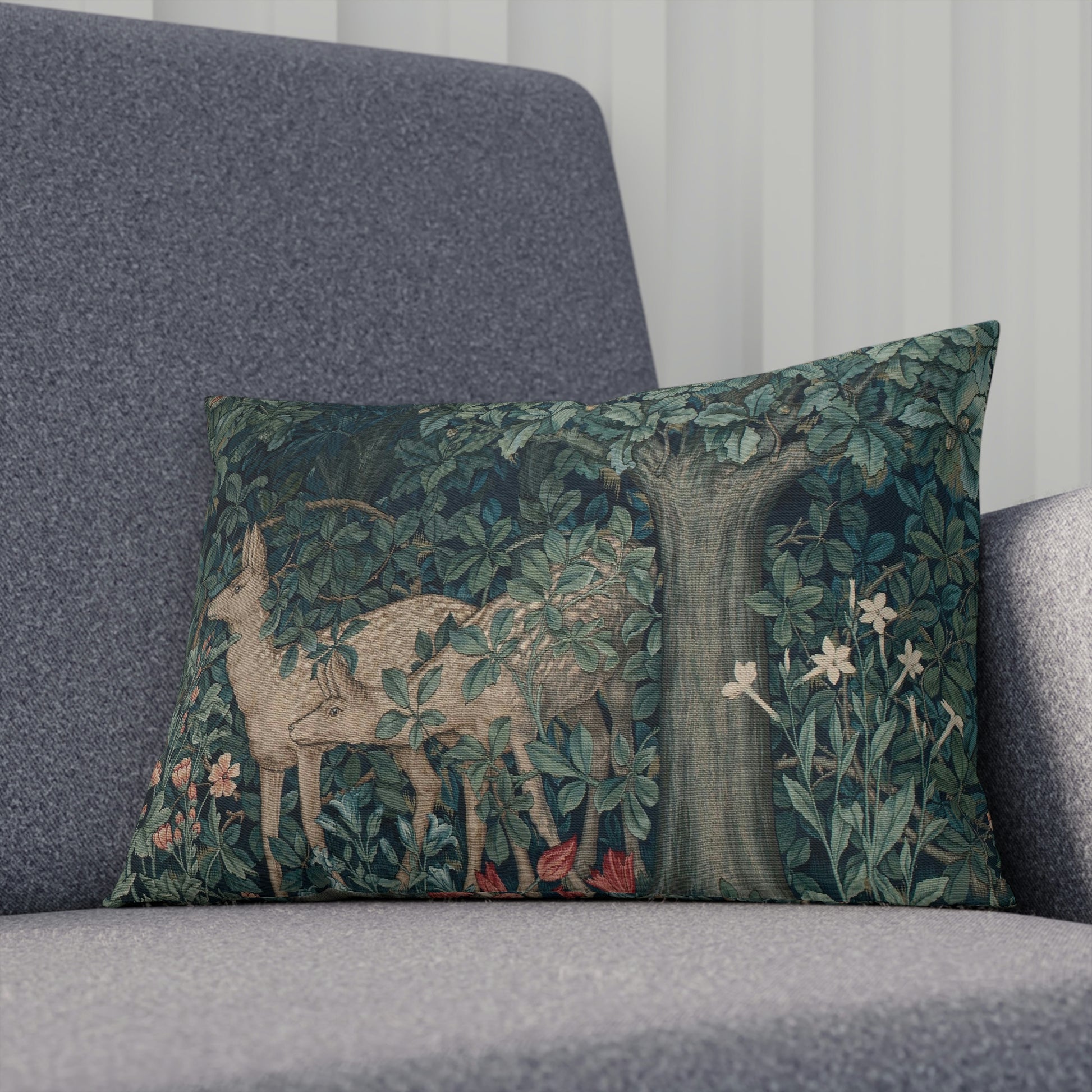 William-Morris-and-Co-Cushion-and-Cushion-Cover-Dear-by-John-Henry-Dearle-Green-Forest-Collection-15