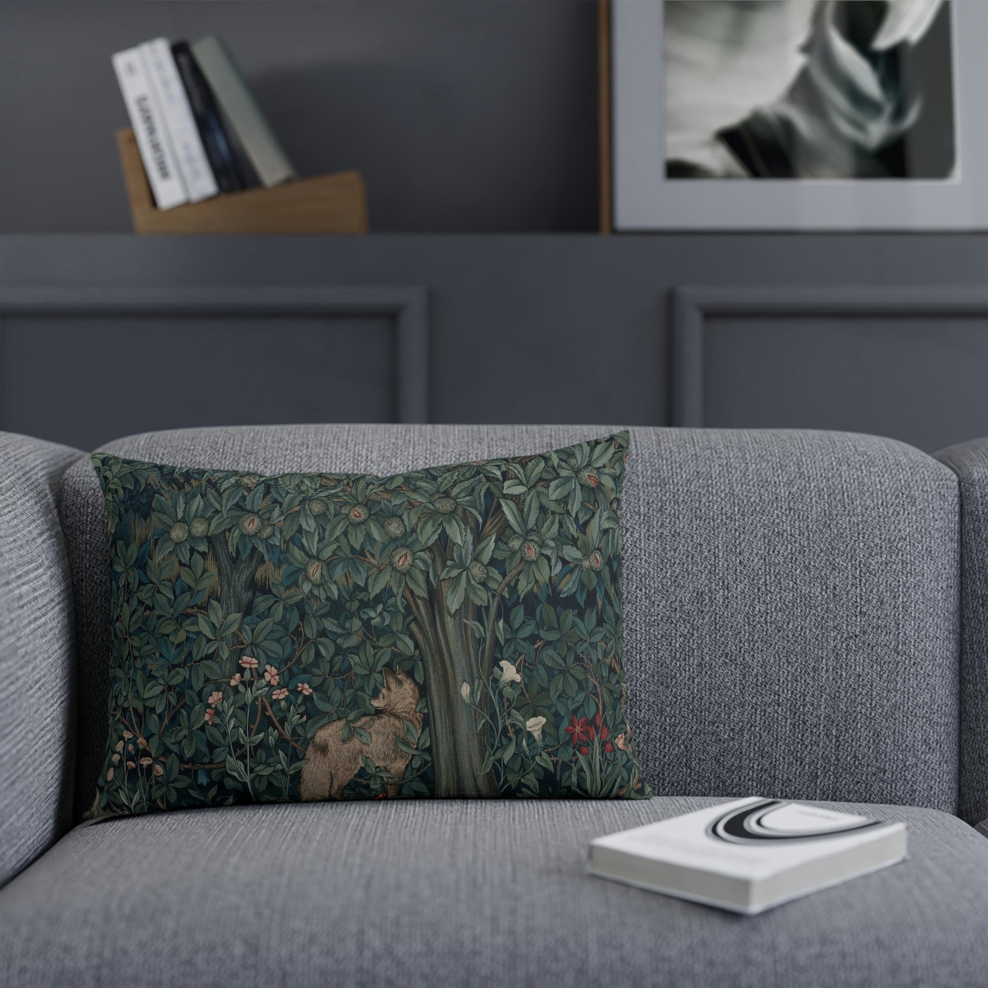 William-Morris-and-Co-Cushion-and-Cushion-Cover-Fox-by-John-Henry-Dearle-Green-Forest-Collection-13