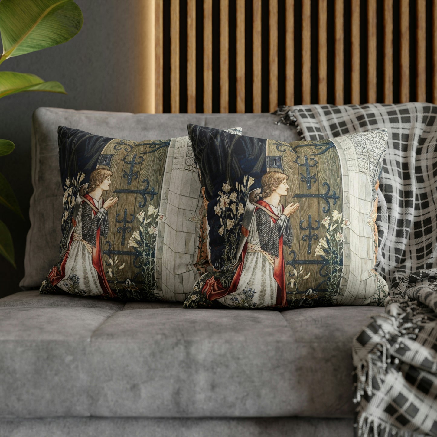 Cushion Cover inspired by William Morris - Holy Grail Collection (Door)