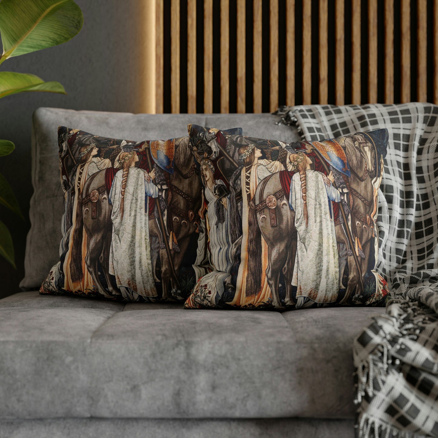 Cushion Cover inspired by William Morris - Holy Grail Collection (Horses)