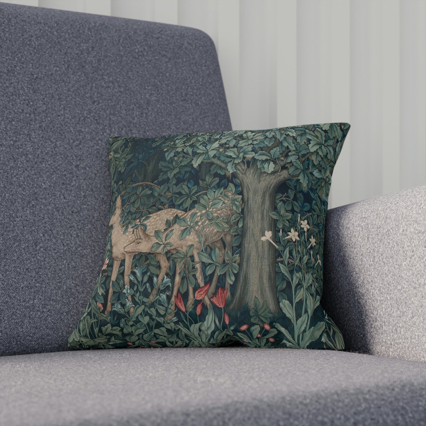 William-Morris-and-Co-Cushion-and-Cushion-Cover-Dear-by-John-Henry-Dearle-Green-Forest-Collection-5