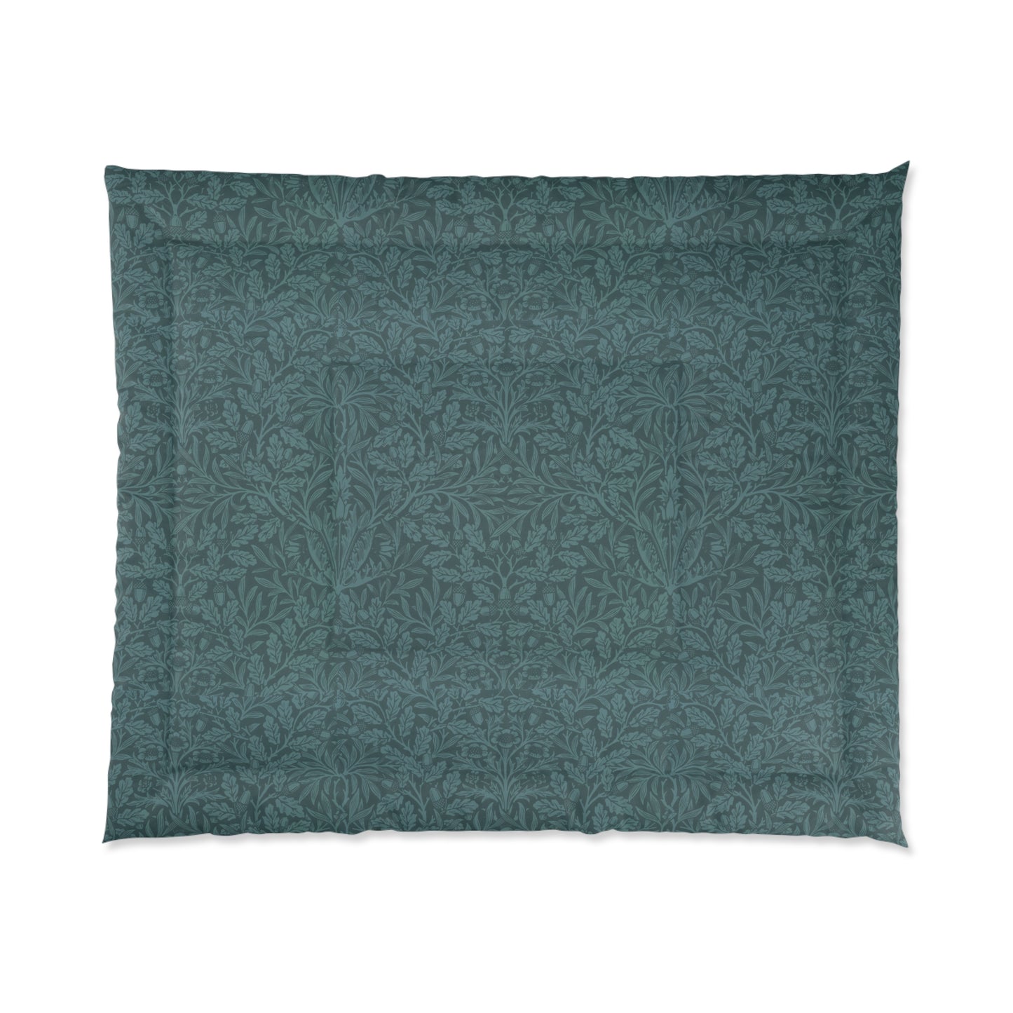 Comforter inspired by William Morris - Acorns & Oak Leaves Collection (Teal)