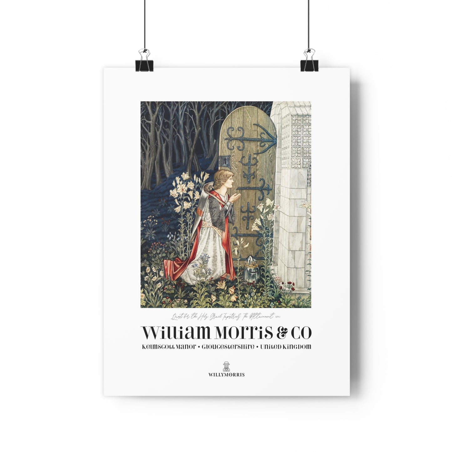 Giclée Art Print inspired by William Morris - Quest for the Holy Grail Collection (Door)