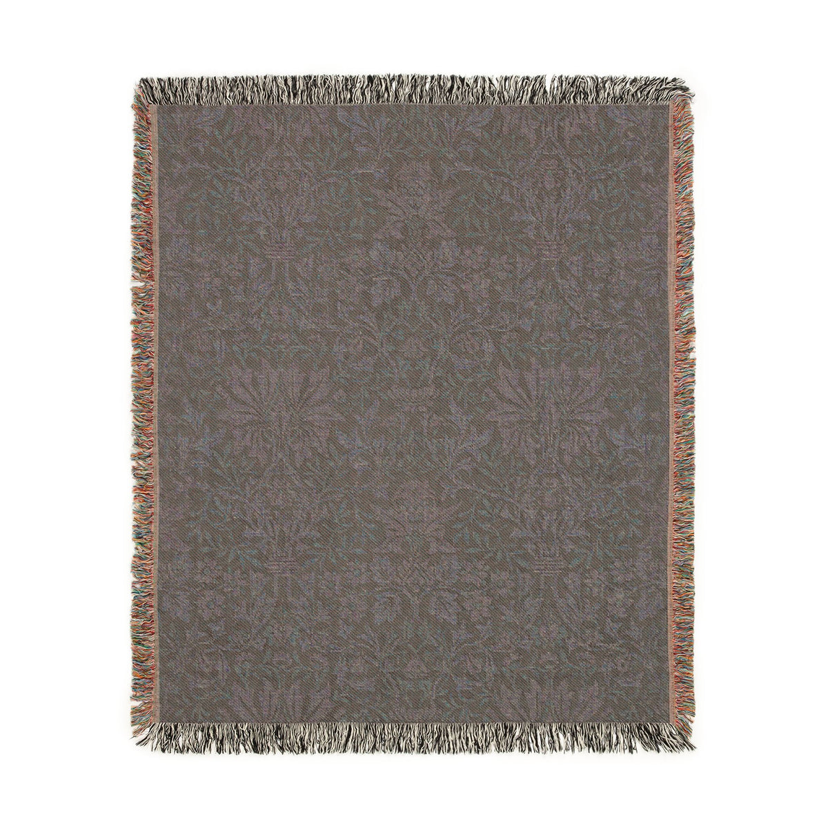 Woven Cotton Blanket inspired by William Morris - Flower Garden Collection