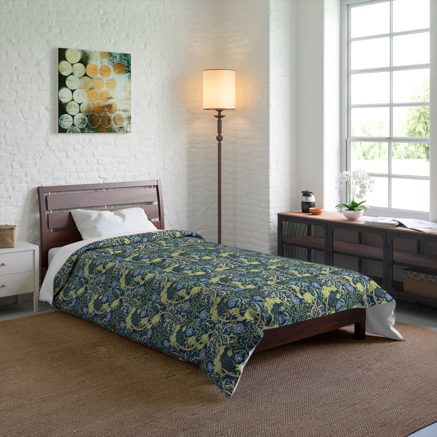 william-morris-co-comforter-seaweed-collection-blue-flower-3