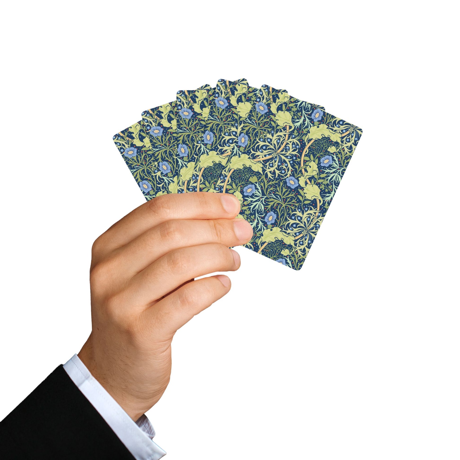 playing-cards-by-william-morris-seaweed-collection-blue-flower-8