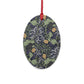 Wooden Christmas Ornaments inspired by William Morris - Seaweed Collection (Yellow Flower)