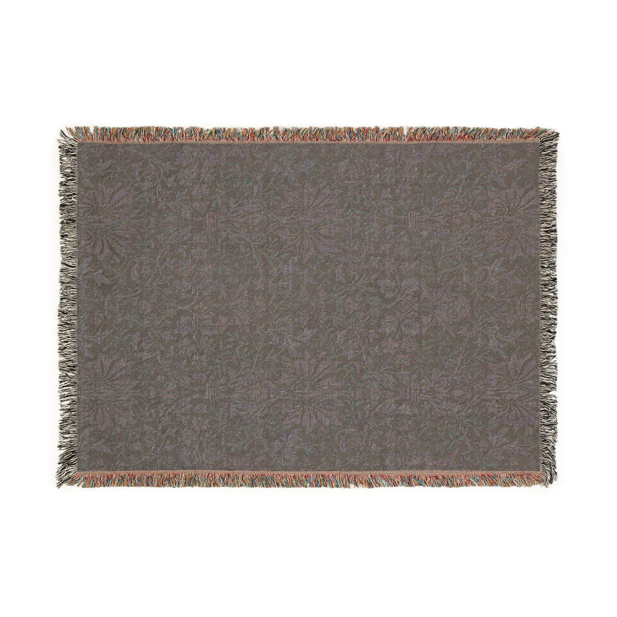 Woven Cotton Blanket inspired by William Morris - Flower Garden Collection